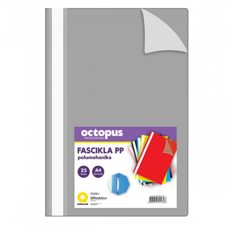 FASCIKLA A4 POLUMEHANIKA 25/1 SIVA UNI UNL-0510 