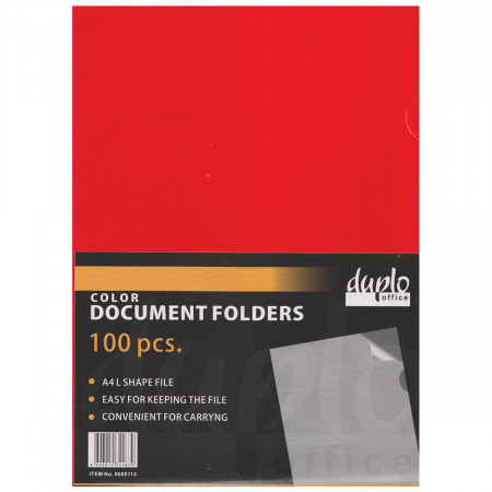 FASCIKLA A4 L 100/1 90mic CRVENA DUPLO OFFICE 