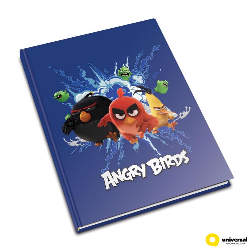 SVESKA A5 TVRDI POVEZ SITNI KARO 80L ANGRY BIRDS 70gr 