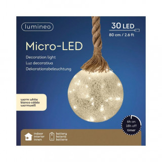 KUGLA NOVOGODIŠNJA SA LED SVETLOM 14X80CM 480249 