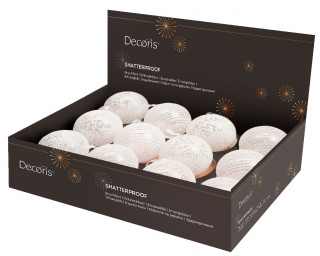 KUGLA NOVOGODIŠNJA 8CM BELA 027226 