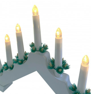 SVEĆNJAK UKRASNI MOST DRVENI SA LED SVETLOM AX8000160 