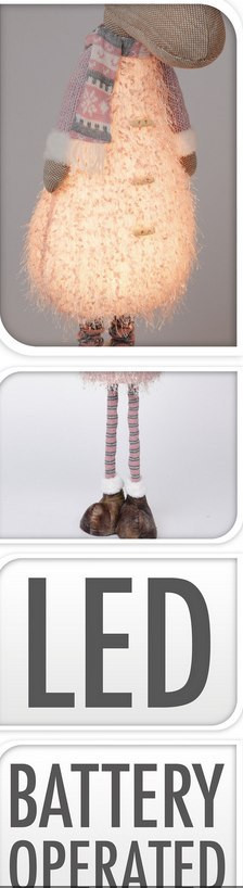 FIGURA NOVOGODIŠNJA IRVAS SA LED SVETLOM 24X70CM ADO000090 