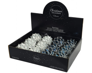 KUGLA NOVOGODIŠNJA STAKLENA 8CM MIX GLITER 030109 