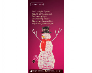 NOVOGODIŠNJA FIGURA SNEŠKO SA LED SVETLOM 78X46X102CM 491299 