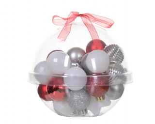 KUGLA NOVOGODIŠNJA 30/1 3CM GLITER MIX 029222 