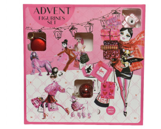 ADVENT UKRASI SET STAKLENI 68.5X6/.5X5.5CM 121006 