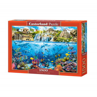 PUZZLE 1500 DELOVA C-152049-2 PIRATE ISLAND CASTORLAND 