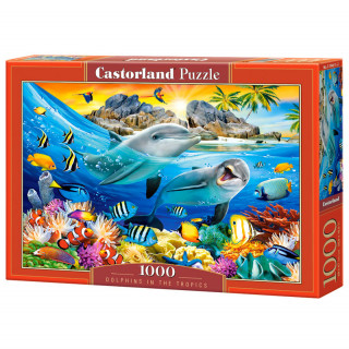 PUZZLE 1000 DELOVA C-104611-2 DOLPHINS IN THE TROPICS CASTORLAND 