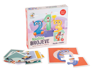 PUZZLE 40 DELOVA UČIMO BROJEVE VRABAC 