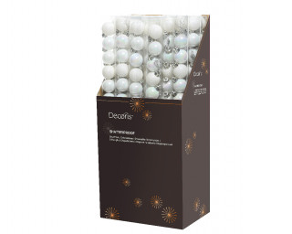 KUGLA NOVOGODIŠNJA 14/1 3CM BELA IRIS 020461 