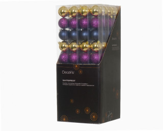 KUGLA NOVOGODIŠNJA 6CM 10/1 MIX 020849 