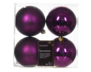 KUGLA NOVOGODIŠNJA 10CM 4/1 VIOLET 022084 