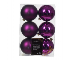 KUGLA NOVOGODIŠNJA 8CM 6/1 VIOLET 022135 