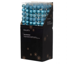 KUGLA NOVOGODIŠNJA 3CM 14/1 PLAVA SVETLO 022609 