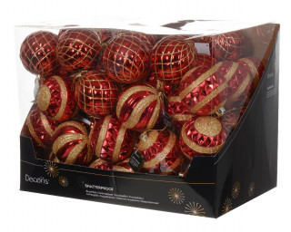 KUGLA NOVOGODIŠNJA 12CM CRVENA 024510 