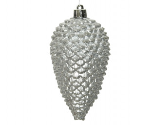NOVOGODIŠNJI UKRAS ŠIŠARKA 12CM 4/1 SREBRNA 028521 