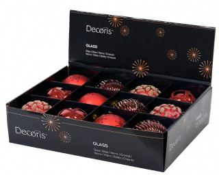 KUGLA NOVOGODIŠNJA 8CM CRVENA 062621 