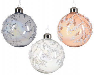 KUGLA NOVOGODIŠNJA 8CM MIX 069865 