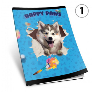 SVESKA A4 DIKTO 52L HAPPY PAWS 80g OCTOPUS UNL-2152 