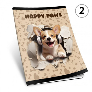 SVESKA A4 DIKTO 52L HAPPY PAWS 80g OCTOPUS UNL-2152 