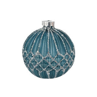 KUGLA NOVOGODIŠNJA STAKLENA 8CM UNL-10007 