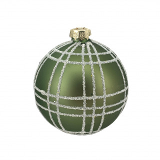 KUGLA NOVOGODIŠNJA STAKLENA 8CM UNL-10009 