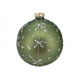 KUGLA NOVOGODIŠNJA STAKLENA 8CM UNL-10009 