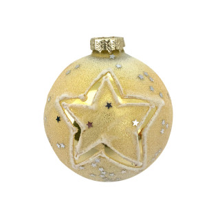 KUGLA NOVOGODIŠNJA STAKLENA 8CM UNL-10012 