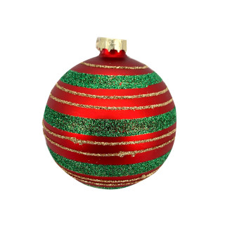 KUGLA NOVOGODIŠNJA STAKLENA 8CM UNL-10014 