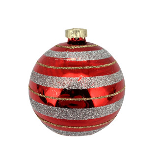 KUGLA NOVOGODIŠNJA STAKLENA 8CM UNL-10014 