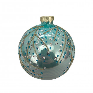 KUGLA NOVOGODIŠNJA STAKLENA 8CM UNL-10025 