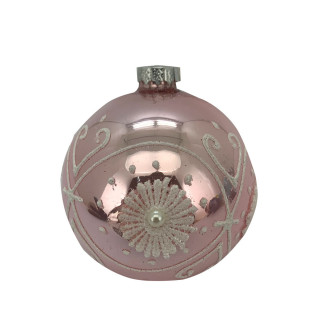 KUGLA NOVOGODIŠNJA STAKLENA 8CM UNL-10048 