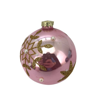 KUGLA NOVOGODIŠNJA STAKLENA 8CM UNL-10048 