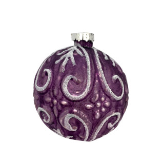 KUGLA NOVOGODIŠNJA STAKLENA 8CM UNL-10068 