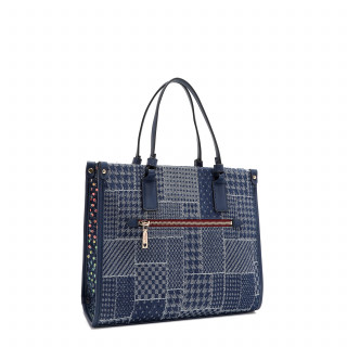 TORBA NICOLE LEE JS17047 DENIM PATCH FW2024 