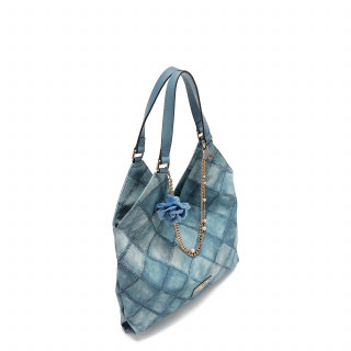 TORBA NICOLE LEE P17089 BLUE CHAIN FW2024 