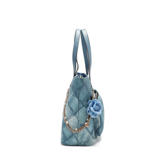 TORBA NICOLE LEE P17090 BLUE CHAIN FW2024 