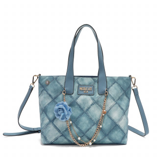 TORBA NICOLE LEE P17093 BLUE CHAIN FW2024 