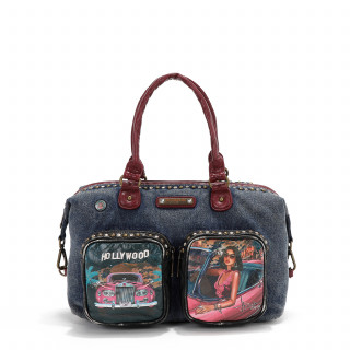 TORBA NICOLE LEE JS17130 DENIM HOLLYWOOD DRIVE FW2024 