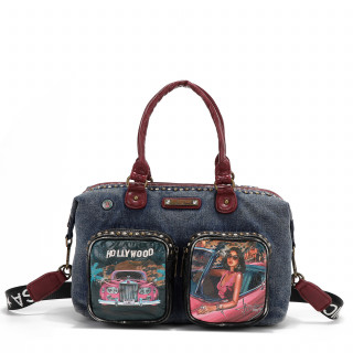 TORBA NICOLE LEE JS17130 DENIM HOLLYWOOD DRIVE FW2024 