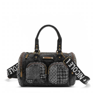 TORBA NICOLE LEE JS17135 DENIM BLACK FW2024 