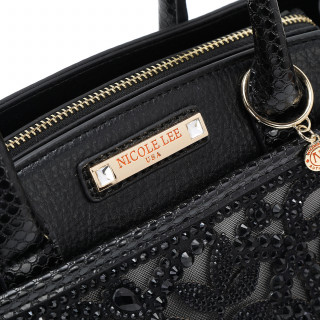 TORBA NICOLE LEE ELEGANT P17098 BLACK FW2024 