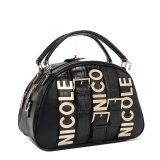 TORBA NICOLE LEE P17204 LOGO BLACK SS2025 
