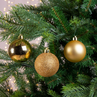 KUGLA NOVOGODIŠNJA 10/1 6CM LIGHT GOLD 020170 