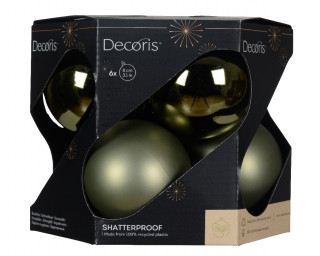 KUGLA NOVOGODIŠNJA 6/1 8CM GREEN 021214 