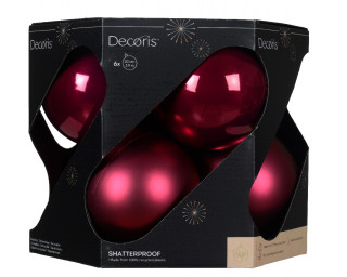 KUGLA NOVOGODIŠNJA 6/1 10CM RED ORANGE 021224 