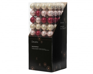 KUGLA NOVOGODIŠNJA 10/1 6CM PINK 022642 