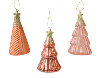 NOVOGODIŠNJI UKRAS JELKA 12.6CM ORANGE 121734 