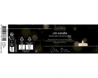 SVEĆA DEKORATIVNA SREBRNA SA LED SVETLOM 5X12.5CM 487386 